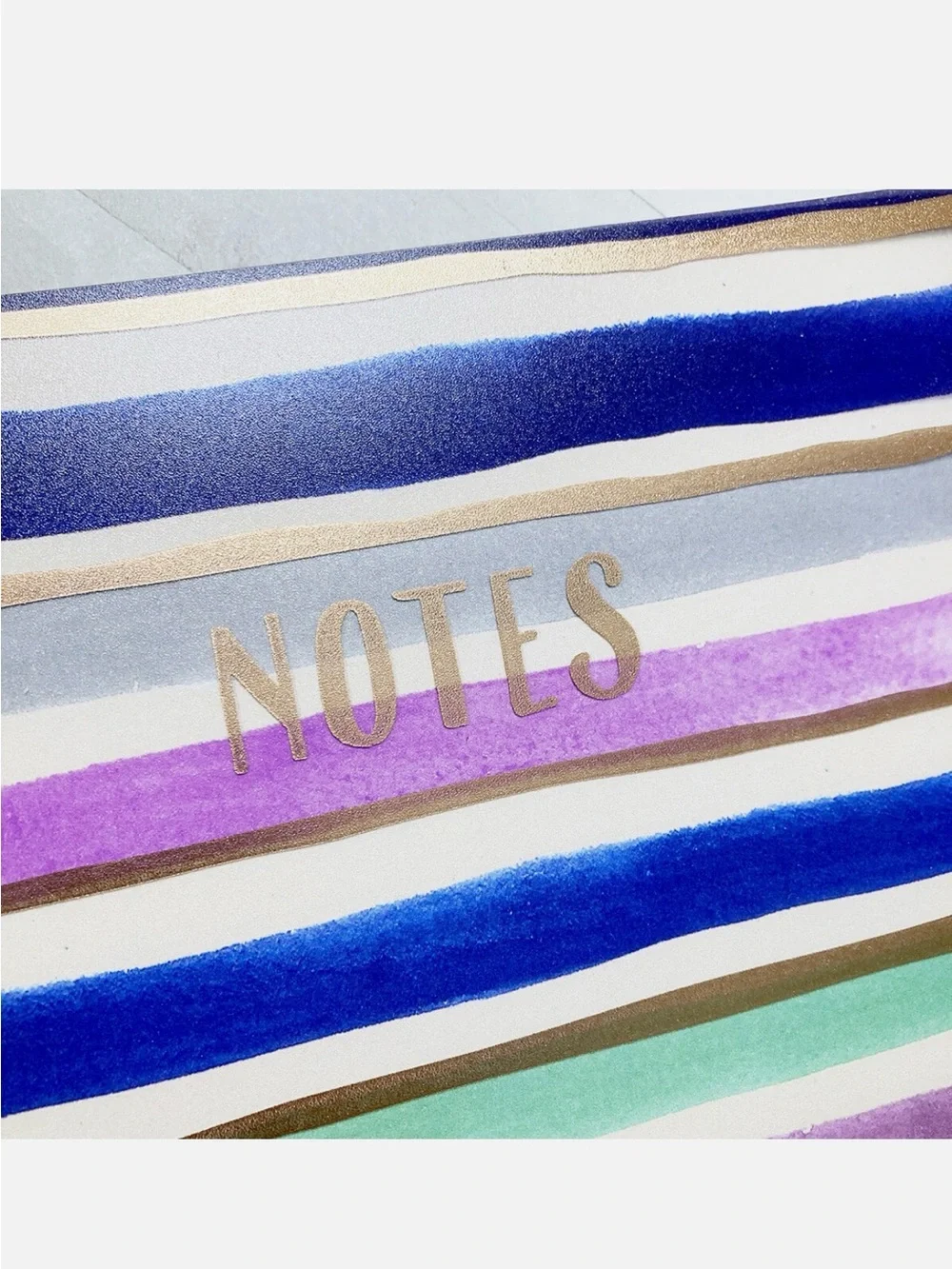 Clementine Watercolor Striped Notebook